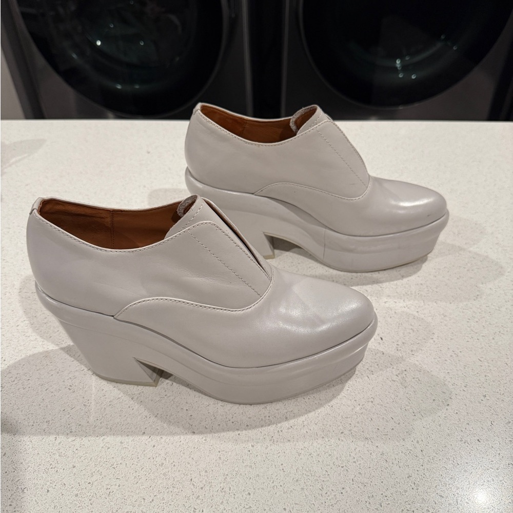 & Other Stories Cream Leather Shoes - Picture 4 of 10